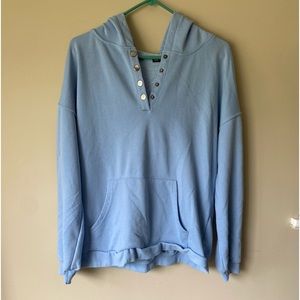 EZMALL sky blue hooded sweatshirt, size M